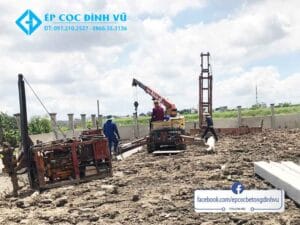 ép cọc bê tông làm hàng rào